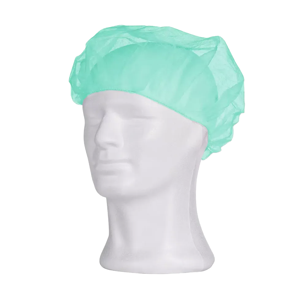 Gorra de polipropileno, talla XL, verde, Med-Comfort: comprar Gorro desechable para protección higiénica.