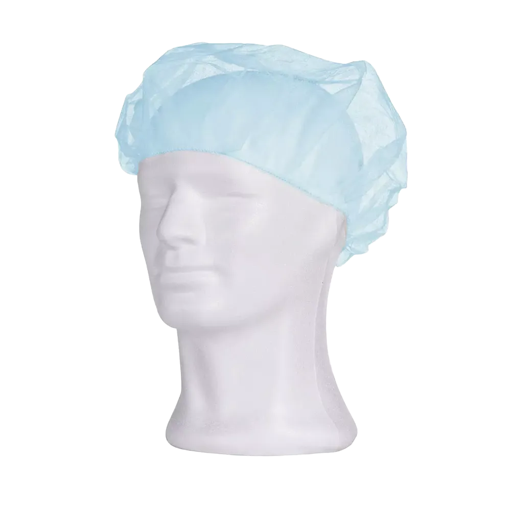 Gorro de barette, polipropileno, talla M, azul claro, Med-Comfort: comprar gorro desechable para protección higiénica.