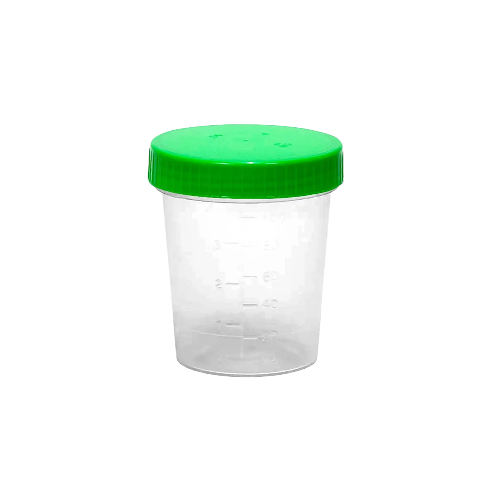 Tapa de PP para recipiente de recogida de orina, verde, 125 ml