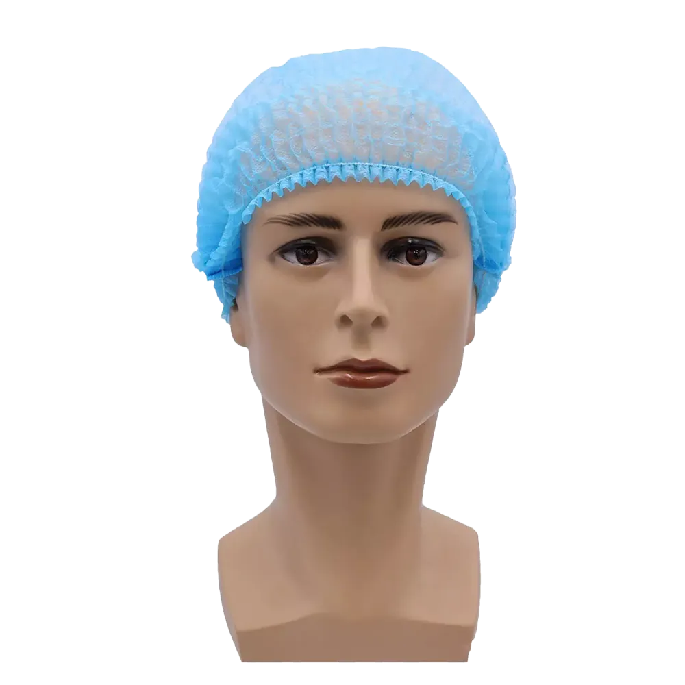 Gorros con clip, talla M, diámetro 52 cm, azul, Med-Comfort: comprar protección higiénica desechable como EPI adecuado para el sector alimentario.