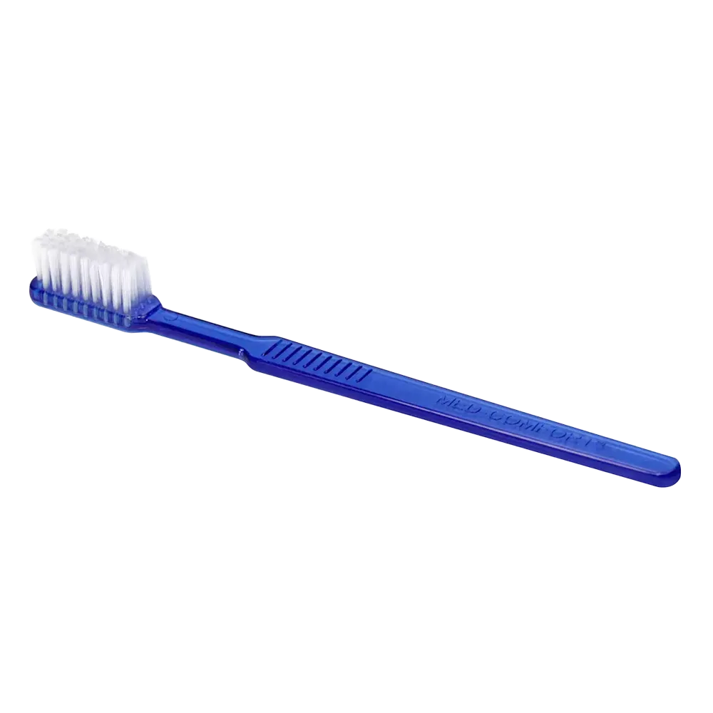 Cepillo dental desechable PS sin pasta de dientes, color azul, 15 x 2,6 cm, Med-Comfort: comprar cepillo dental desechable de poliestireno para viajes y uso antes del tratamiento dental, como suministros dentales.