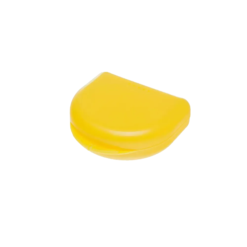 PP Caja de férulas dentales para adultos, 65 x 58 x 20 cm, color amarillo, polipropileno: comprar caja de férulas estable y robusta para guardar férulas dentales y protectorses de mordida como suministros dentales.