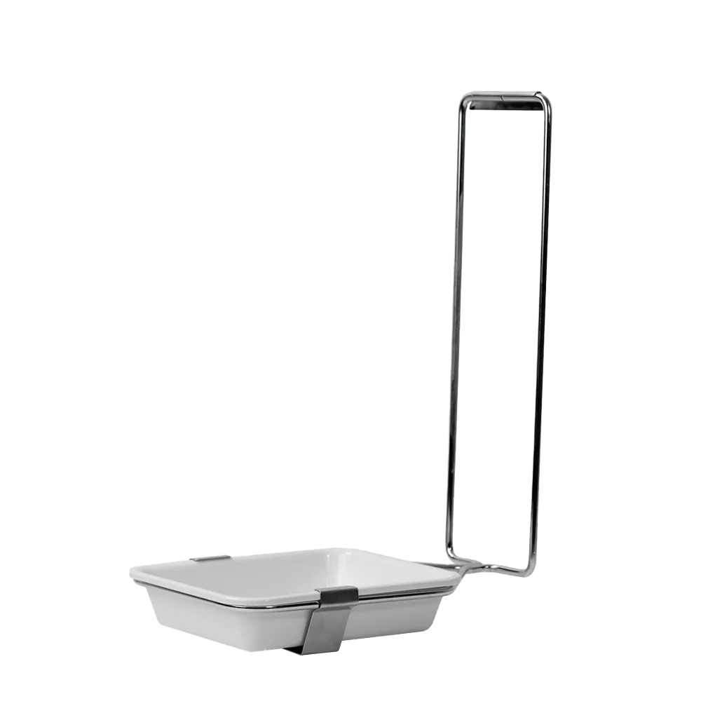 Soporte de acero inoxidable, para todos los dispensadores desinfectante y jabón de 500 ml con recipiente de plástico extraíble como accesorio para dispensadores de pared.