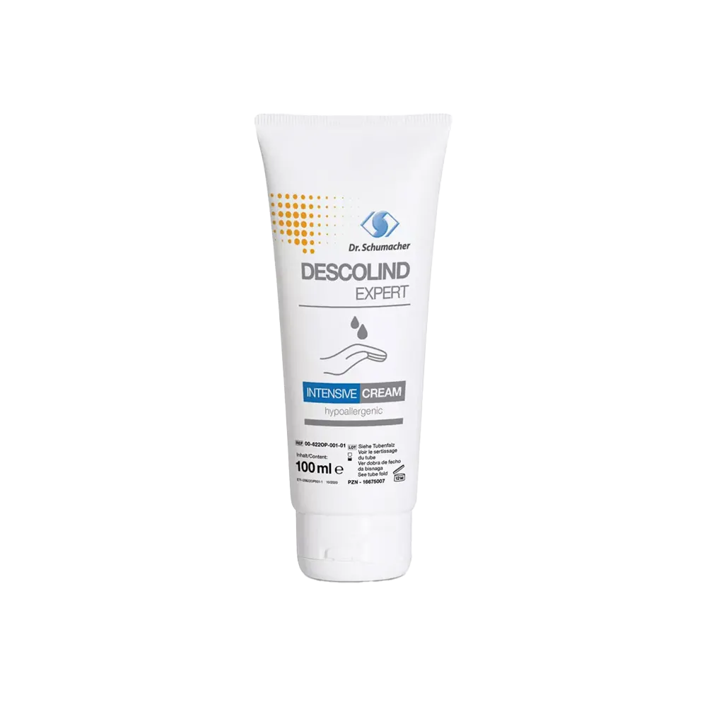 Crema de protección de la piel, 100 ml, Descolind Expert: comprar crema de protección de la piel contra sustancias solubles en agua y cuando se usan guantes para el trabajo diario.