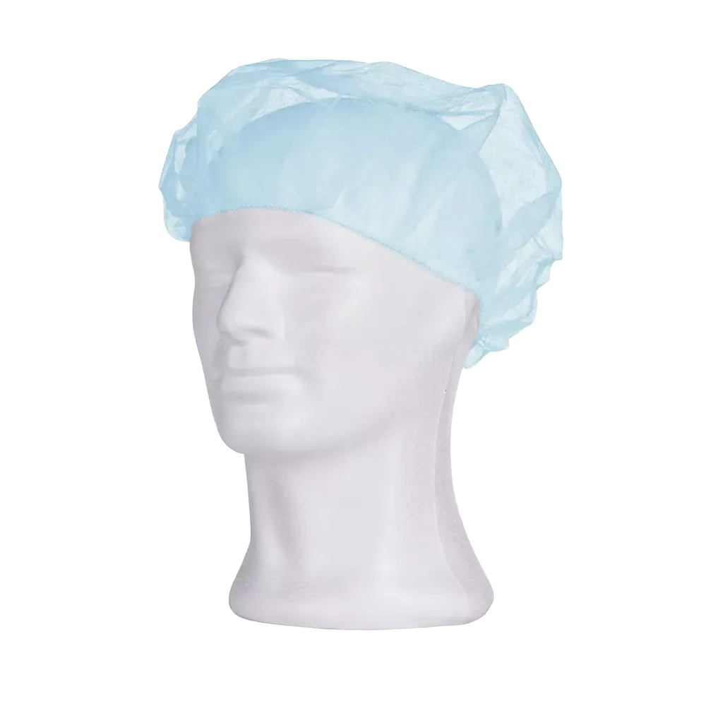 Gorro de barette, polipropileno, talla M, azul claro, Med-Comfort: comprar gorro desechable para protección higiénica.