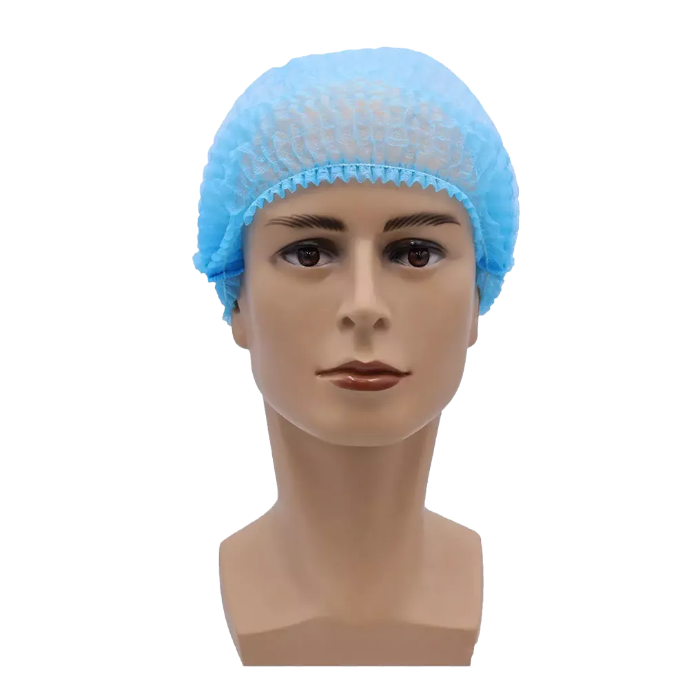 Gorros con clip, talla M, diámetro 52 cm, azul, Med-Comfort: comprar protección higiénica desechable como EPI adecuado para el sector alimentario.