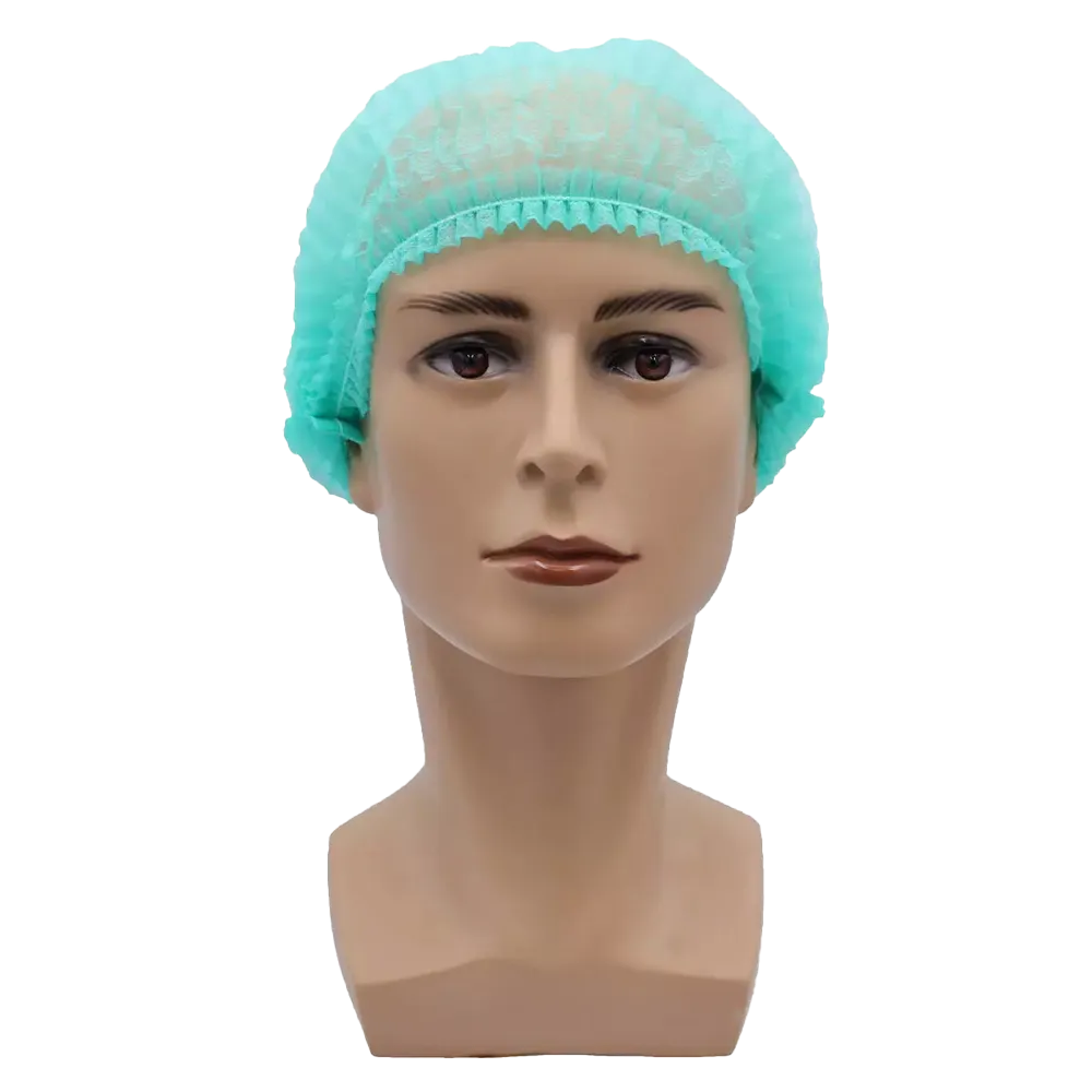 Gorros con clip, talla M, diámetro 52 cm, verde, Med-Comfort: comprar protección higiénica desechable como EPI adecuado para el sector alimentario.