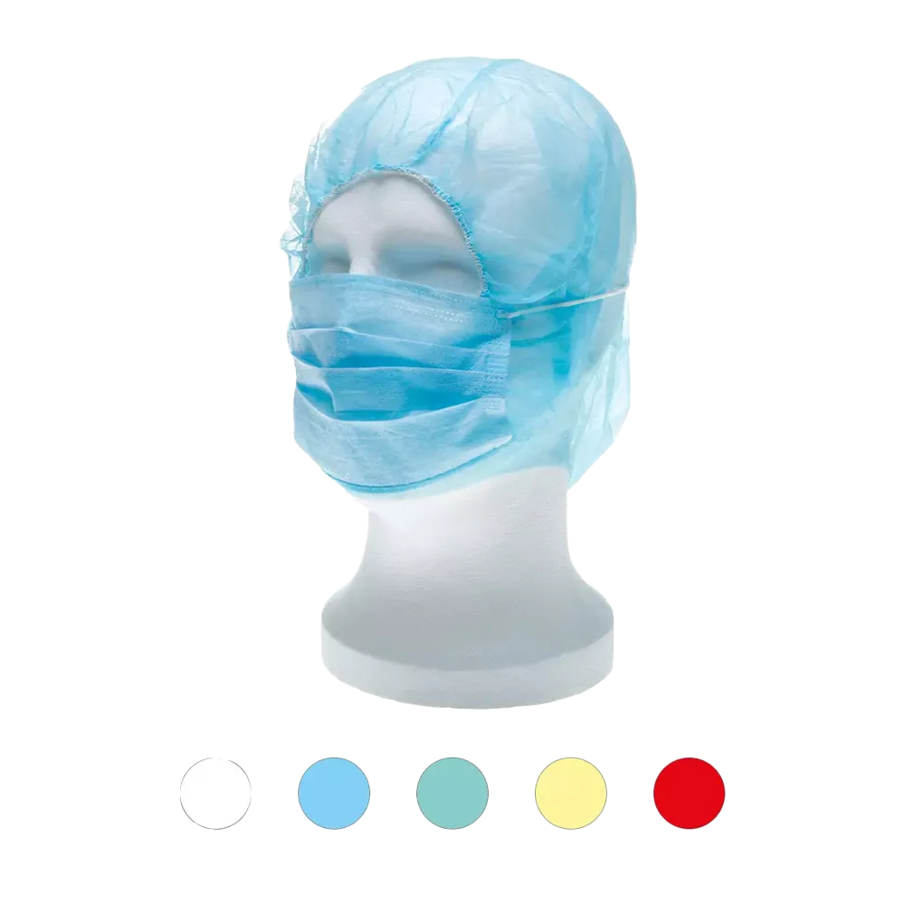 Gorro de astronauta con máscara facial, color amarillo, Med-Comfort: comprar gorro de astronauta de 2 capas con máscara facial de vellón como EPI.