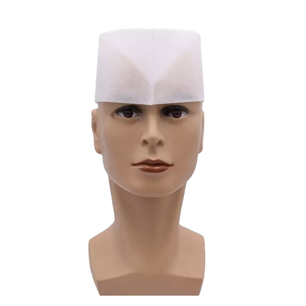 Gorro de barco de vellón, color blanco, talla única: comprar gorro ajustable para cocina y hostelería como protección higiénica.