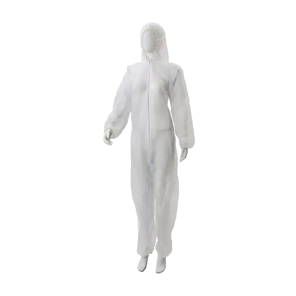 Mono de polipropileno, blanco, talla XXXL, Med-Comfort: comprar mono desechable con cremallera y capucha como ropa de protección.