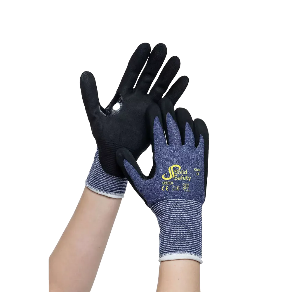 Guantes resistentes al corte, talla 8, gris, SolidSafety Cut: comprar guantes de trabajo resistentes al corte como EPI.