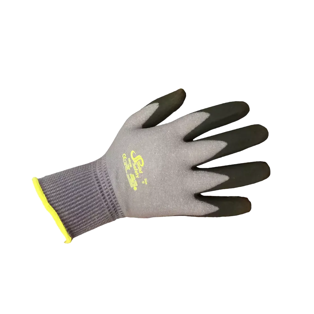 Guante de montaje, talla 6, gris, SolidSafety Tough Air: comprar guante de seguridad industrial ultraligero como EPI.