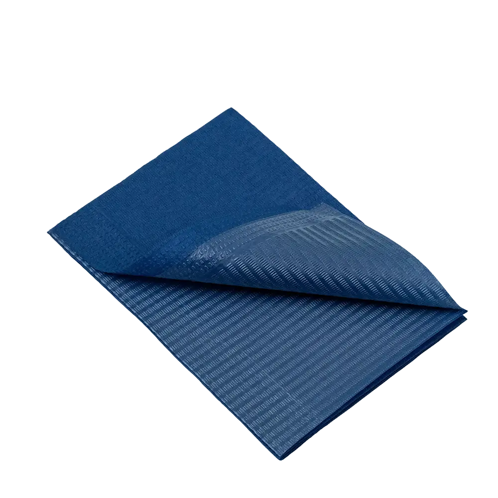 Servilletas dentales desechables para pacientes, 33 x 45 cm, color azul oscuro: comprar servilletas dentales de 1 o 2 capas para su uso durante los tratamientos dentales como material de consulta.