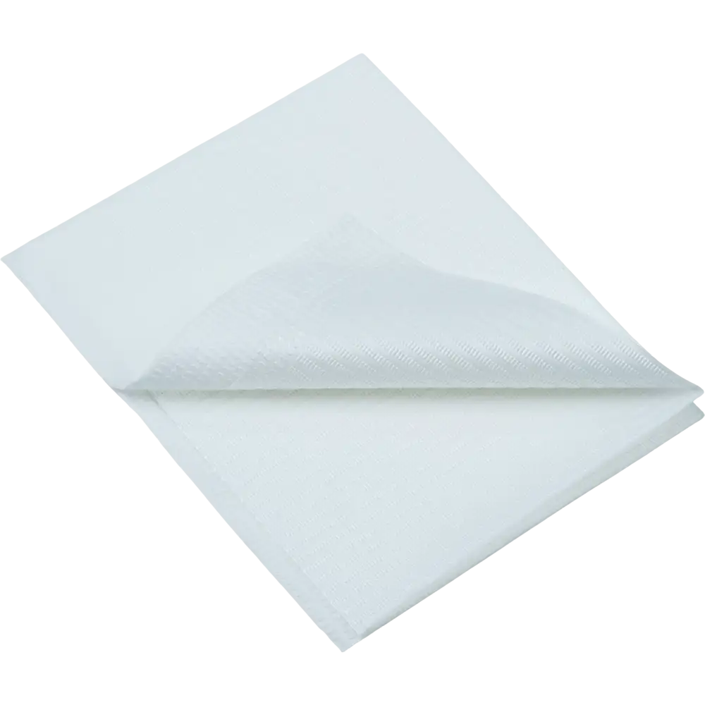 Servilletas dentales desechables para pacientes, 33 x 45 cm, color blanco: comprar servilletas dentales de 1 o 2 capas para su uso durante los tratamientos dentales como material de consulta.