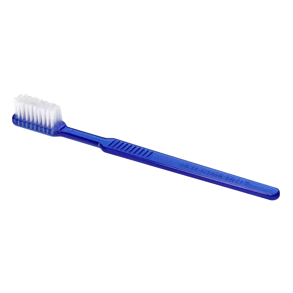 Cepillo dental desechable PS sin pasta de dientes, color azul, 15 x 2,6 cm, Med-Comfort: comprar cepillo dental desechable de poliestireno para viajes y uso antes del tratamiento dental, como suministros dentales.