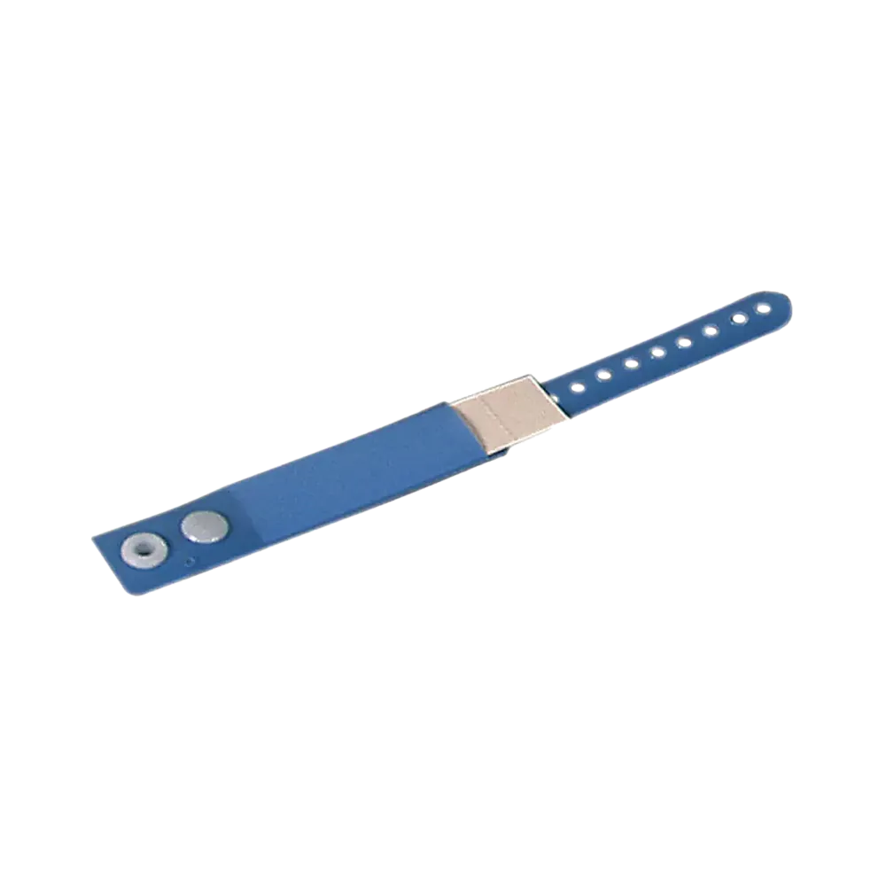 Muñequera infantil de material de pvc para pacientes, color azul, 162 x 18 mm: comprar Muñequera con nombre inscribible de plástico sin látex para los pequeños pacientes como suministros de sala.