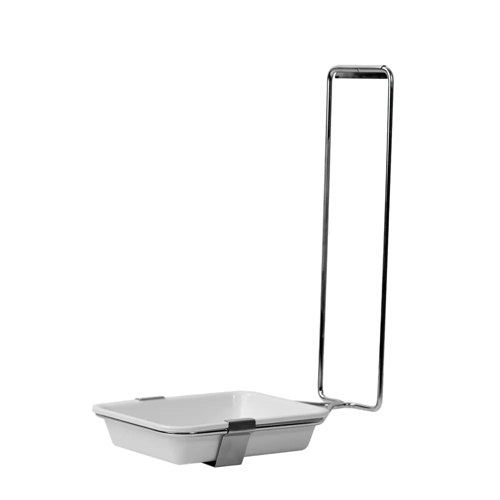 Soporte de acero inoxidable, para todos los dispensadores desinfectante y jabón de 500 ml con recipiente de plástico extraíble como accesorio para dispensadores de pared.