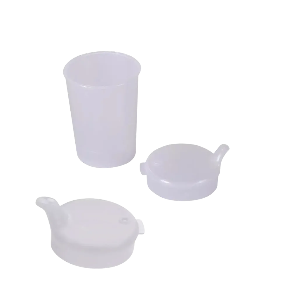 Taza de pico de PP superior e inferior SET, transparente, 50 x 250 ml: comprar juego de polipropileno para 50 vasos sippy.