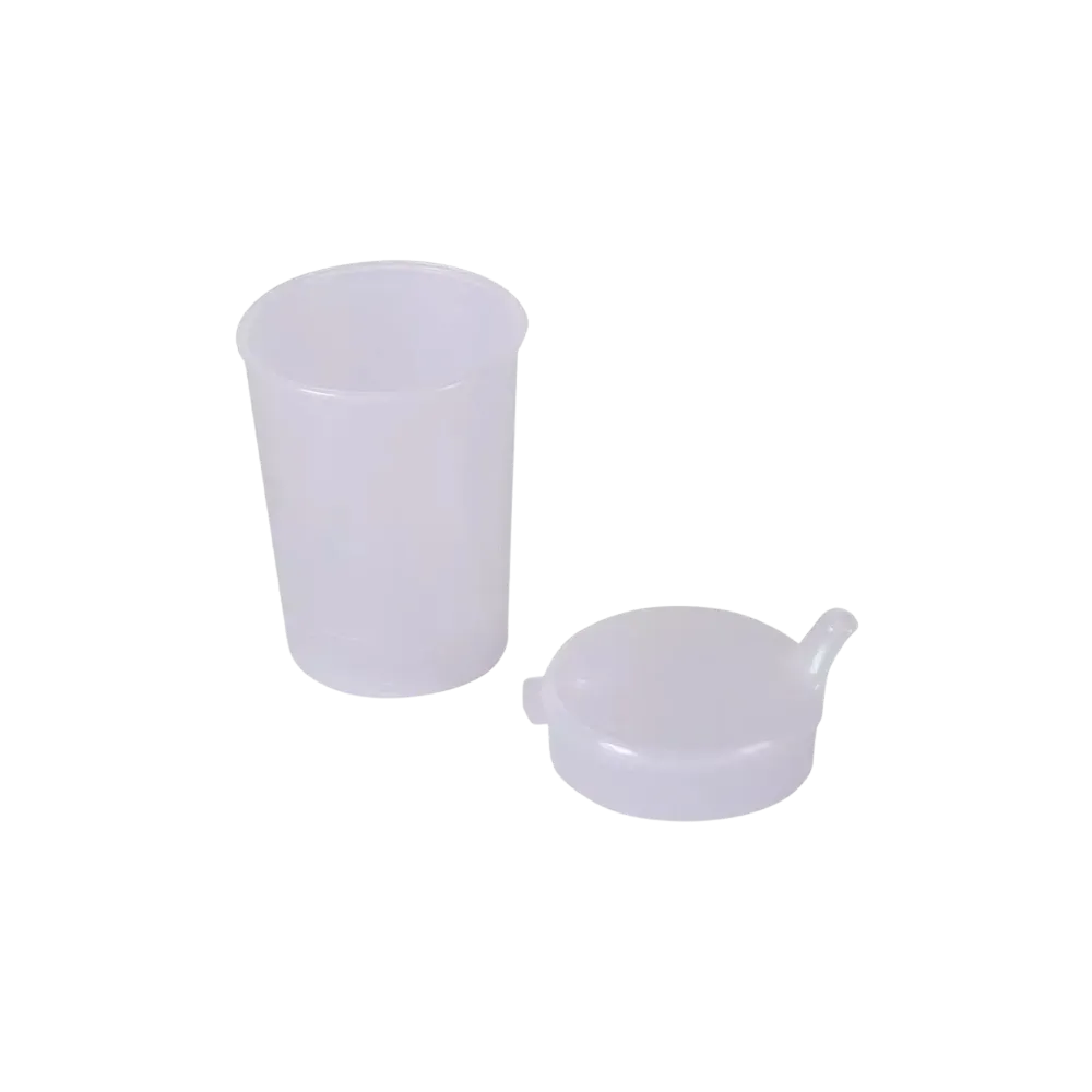 Taza de pico de PP superior e inferior SET, transparente, 50 x 250 ml: comprar juego de polipropileno para 50 vasos sippy.