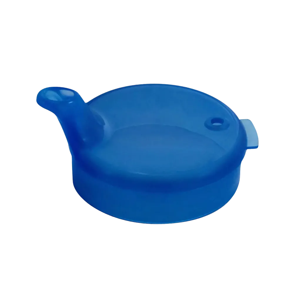 Tapa de taza de pico de PP, azul, 12x10 mm para 250 ml: comprar tapa de polipropileno para taza de pico como material para pacientes.