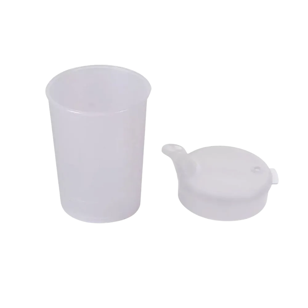 Taza de pico de PP superior e inferior SET, transparente, 50 x 250 ml: comprar juego de polipropileno para 50 vasos sippy.