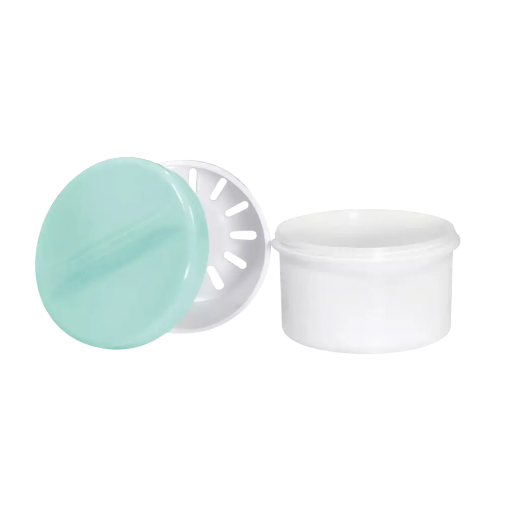 Vasos desechables de PP para dentaduras postizas, blanco, verde, 250 ml de capacidad: comprar vaso con tapa e inserto de polipropileno para dentaduras postizas como suministros dentales.