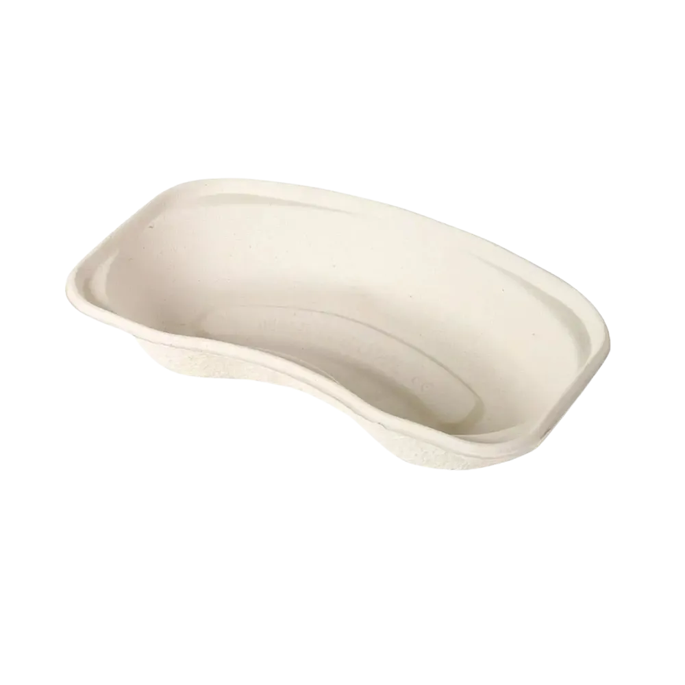 Bandeja renal de fibra desechable, blanca, 252 x 150 x 48 mm, 700 ml: comprar bandeja renal desechable resistente como bandeja de instrumentos y contenedor de recogida para tratamientos médicos.